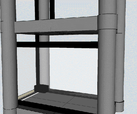 Original Garden Pool 3D animation rotating the bookshelf aquaponic vertical growing unit to show its size and layout